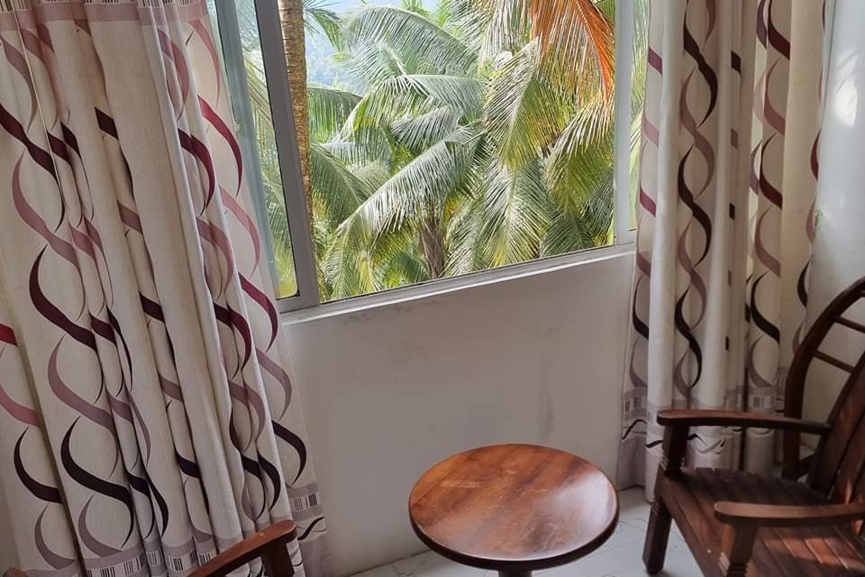 Window seat looking out over the garden